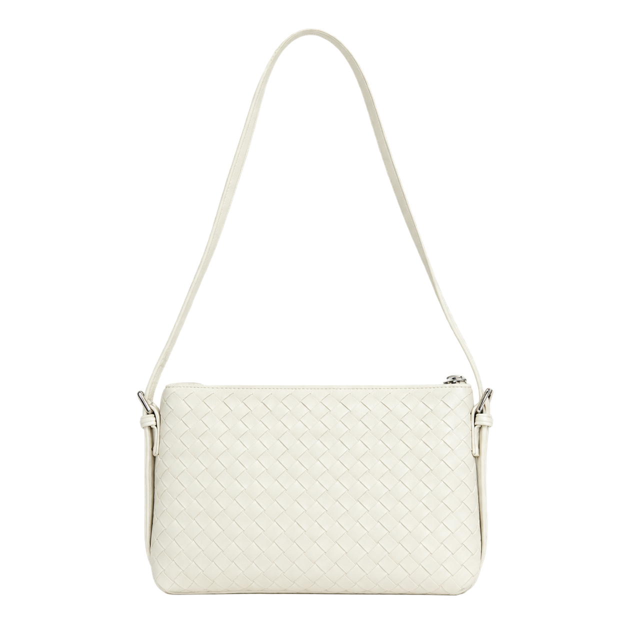 Ivory woven FRAME MINI crossbody bag